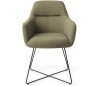 2 x Kinko Spisebordsstole H84 cm polyester - Sort/Jægergrøn