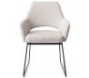2 x Yanai Spisebordsstole H83,5 cm polyester - Sort/Duegrå