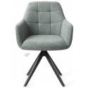 2 x Yanai Rotérbare Spisebordsstole H86 cm polyester - Sort/duegrå