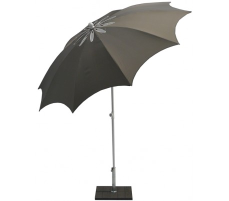 Se Maffei Bea parasol i polyester og stål Ø250 cm - Taupe hos Lepong.dk