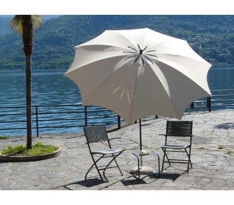 Billede af Maffei Bea parasol i polyester og stål Ø200 cm - Natur