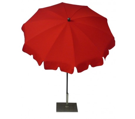 Se Maffei Allegro parasol i polyester og stål Ø200 cm - Rød hos Lepong.dk