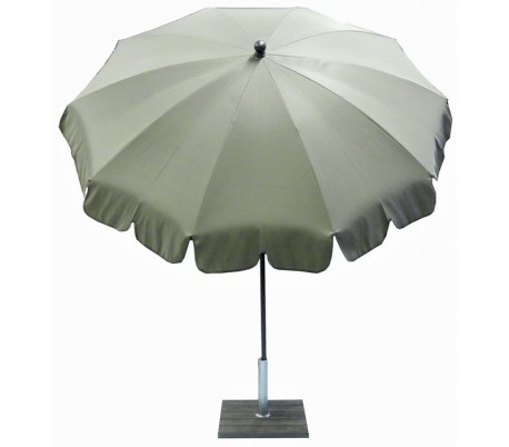 Billede af Maffei Allegro parasol i polyester og stål Ø200 cm - Taupe