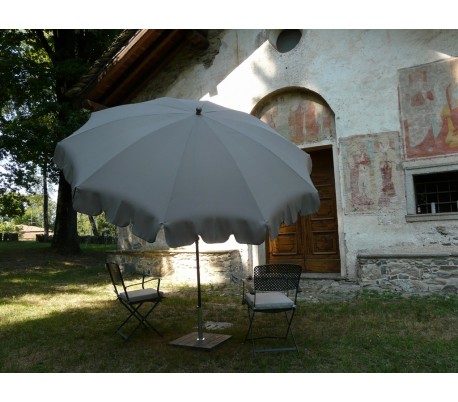 Se Maffei Allegro parasol i polyester og stål Ø280 cm - Taupe hos Lepong.dk