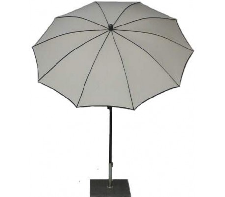 Se Maffei Border parasol i dralon og stål Ø200 cm - Natur hos Lepong.dk