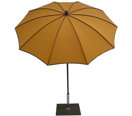 Se Maffei Border parasol i dralon og stål Ø200 cm - Majsgul hos Lepong.dk