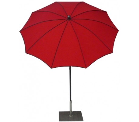 Se Maffei Border parasol i dralon og stål Ø200 cm - Rød hos Lepong.dk