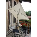 Maffei Border parasol i dralon og stål 200 x 200 cm - Hvid