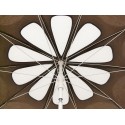 Maffei Star parasol i dralon og stål Ø250 cm - Hvid/Grå