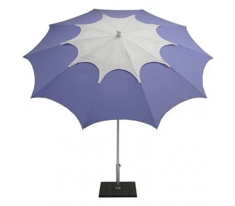 Se Maffei Flos parasol i dralon og stål Ø250 cm - Hvid/Lavendel hos Lepong.dk