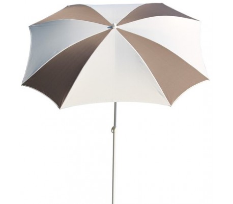 Billede af Maffei Malta parasol i polyester og stål Ø200 cm - Hvid/Taupe