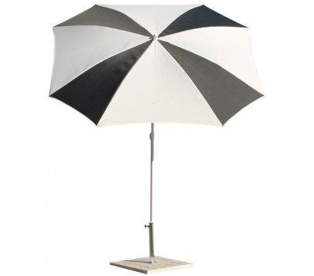 Se Maffei Malta parasol i polyester og stål Ø200 cm - Hvid/Antracit hos Lepong.dk