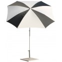 Maffei Malta parasol i polyester og stål Ø200 cm - Hvid/Taupe