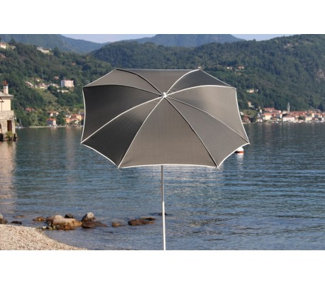 Se Maffei Malta parasol i polyester og stål Ø200 cm - Antracit hos Lepong.dk