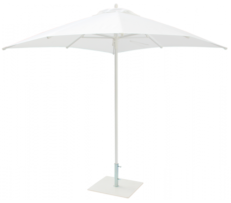 Se Maffei Kronos parasol i polyester og aluminium 225 x 225 cm - Hvid hos Lepong.dk