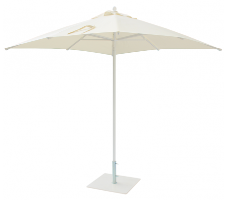 Se Maffei Kronos parasol i polyester og aluminium 225 x 225 cm - Natur hos Lepong.dk