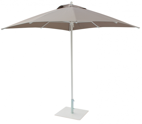 Se Maffei Kronos parasol i polyester og aluminium 225 x 225 cm - Taupe hos Lepong.dk