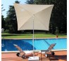 Maffei Pool parasol i batyline og stål 180 x 180 cm - Hvid