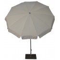 Maffei Inox parasol i dralon og stål Ø200 cm - Hvid/Gul