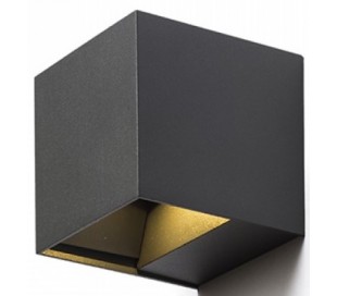 TITO SQ udendørs væglampe 6W LED - Sort