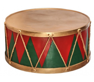 Soldat i boks i polyresin H89 cm - Antik rød/Antik grøn