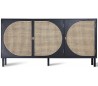 Sideboard i Sungkaitræ H81 x B160 cm - Sort/Natur