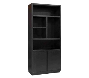 Oakdale Bogreol i egetræ H220 x B100 x D46 cm - Natur/Antik hvid