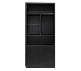 Oakdale Bogreol i egetræ H220 x B100 x D46 cm - Natur/Antik hvid 2