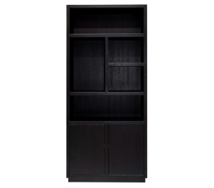 Oakura Bogreol i egetræsfinér H220 x B100 x D45 cm - Sort 2