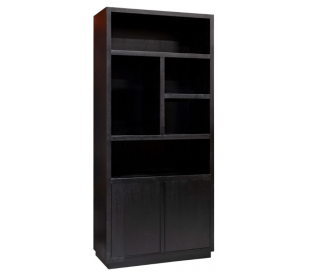 Oakura Bogreol i egetræsfinér H220 x B100 x D45 cm - Sort