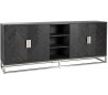 Blackbone sideboard i egetræsfinér og stål B225 cm - Sort/Sølv