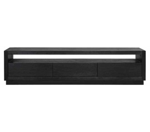 Oakura tvbord i egetræsfinér B185 cm - Sort 2