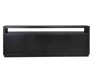 Hunter sideboard i egetræsfinér og stål B220 cm - Sort/Antik guld 2