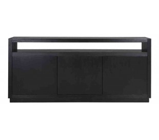 Oakura sideboard i egetræsfinér B240 cm - Sort 2