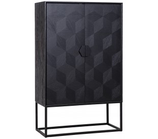 Blax sideboard i egetræ og jern B160 cm - Sort