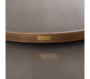 Conrad sofaborde i marmor og stål Ø75 + Ø90 cm - Guld/Brun marmor 2