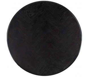 Blackbone sofaborde i egetræ og stål Ø74 + Ø91,5 cm - Guld/Sort 2