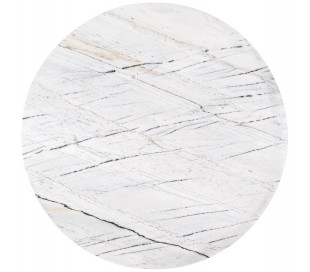 Lexington sofabord i marmor og stål Ø90 cm - Sort/Hvid marmor 2