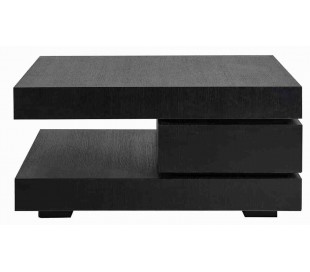 Oakura sofabord i egetræsfinér 150 x 80 cm - Sort 2