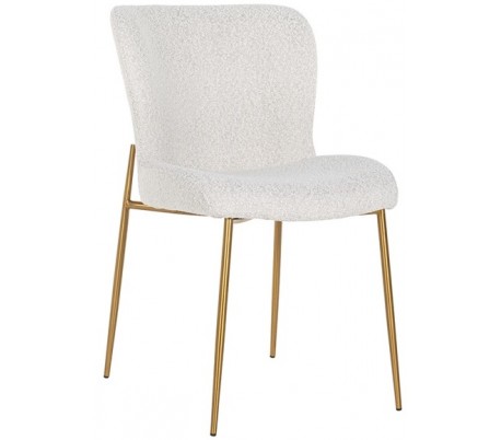 Darby spisebordsstol i polyester H84,5 cm - Sort/Hvid