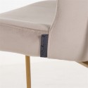 Odessa spisebordsstol i velour H84,5 cm - Børstet guld/Stengrå