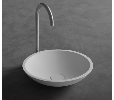 Ideavit Solidfox bordmonteret håndvask Ø35 cm surface - Mat hvid