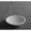 Ideavit Solidthin bordmonteret håndvask Ø40 cm Solid surface - Mat hvid