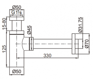 Ideavit Afløb 290305 - Mat sort 2