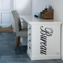 Skrivebord i akacietræ 150 x 70 cm - Antik hvid