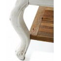 Konsolbord i genanvendt elmetræ 180 x 50 cm - Antik hvid/Natur