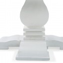 Spisebord i genanvendt elmetræ 100 x 100 cm - Antik hvid/Natur