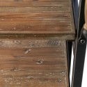 Reol i genanvendt fyrretræ og jern H100 cm - Industrielt sort/Rustik brun