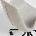 Yasmin kontorstol i polyester H81 - 93 cm - Sort/Grå