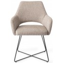 2 x Yanai Spisebordsstole H85 cm polyester - Sort/Duegrå